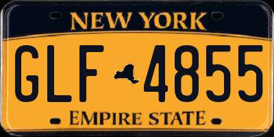 NY license plate GLF4855