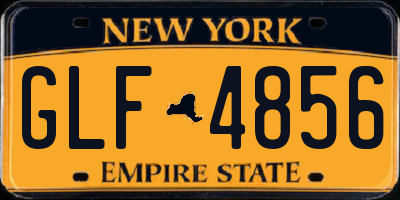 NY license plate GLF4856
