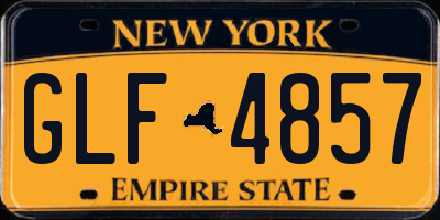 NY license plate GLF4857