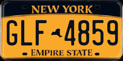 NY license plate GLF4859