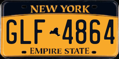 NY license plate GLF4864