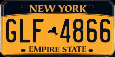 NY license plate GLF4866