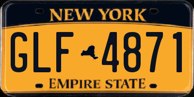 NY license plate GLF4871