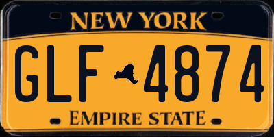 NY license plate GLF4874