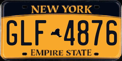NY license plate GLF4876