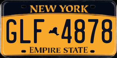 NY license plate GLF4878