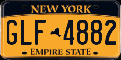 NY license plate GLF4882