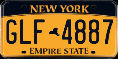 NY license plate GLF4887
