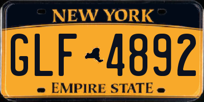 NY license plate GLF4892