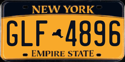 NY license plate GLF4896