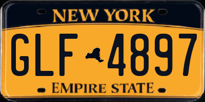 NY license plate GLF4897