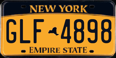 NY license plate GLF4898