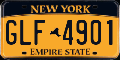 NY license plate GLF4901
