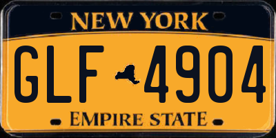 NY license plate GLF4904