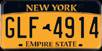 NY license plate GLF4914