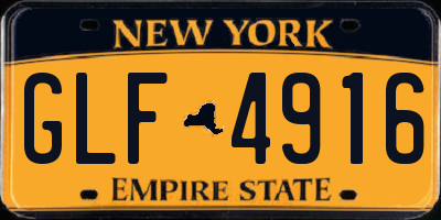 NY license plate GLF4916