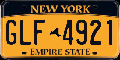 NY license plate GLF4921