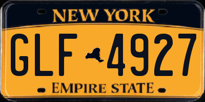 NY license plate GLF4927