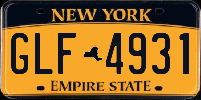 NY license plate GLF4931