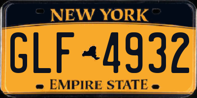 NY license plate GLF4932