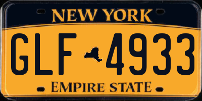 NY license plate GLF4933
