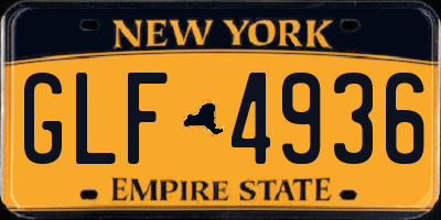 NY license plate GLF4936