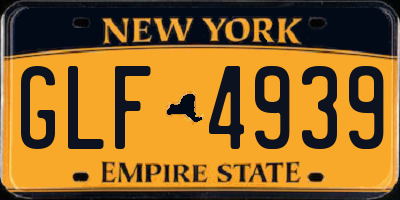 NY license plate GLF4939