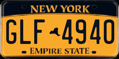 NY license plate GLF4940