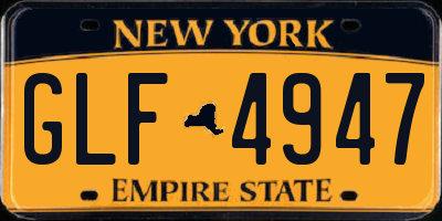 NY license plate GLF4947