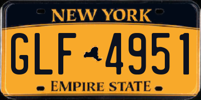 NY license plate GLF4951