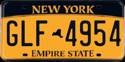 NY license plate GLF4954