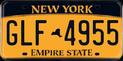 NY license plate GLF4955