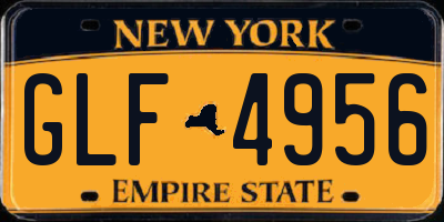 NY license plate GLF4956