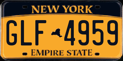 NY license plate GLF4959