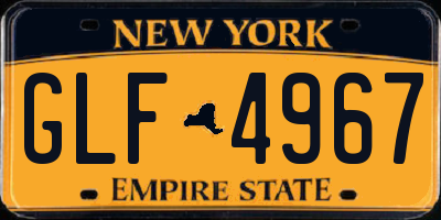 NY license plate GLF4967