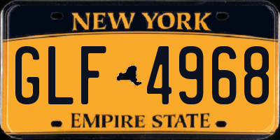 NY license plate GLF4968
