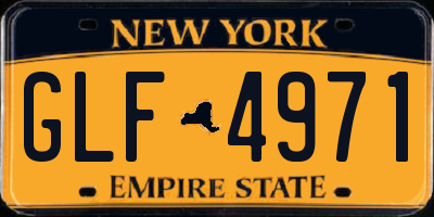 NY license plate GLF4971