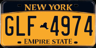 NY license plate GLF4974