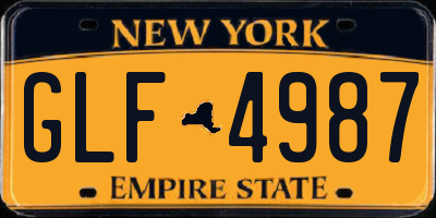 NY license plate GLF4987