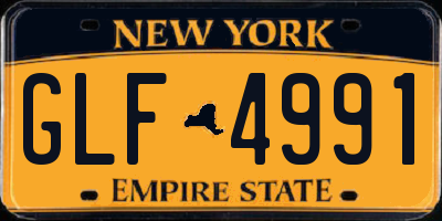 NY license plate GLF4991
