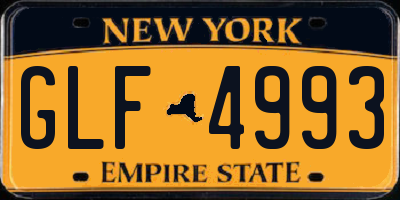 NY license plate GLF4993