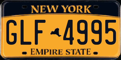 NY license plate GLF4995