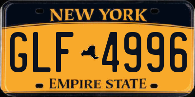 NY license plate GLF4996