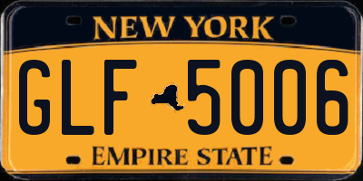 NY license plate GLF5006