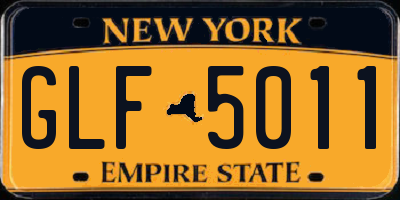 NY license plate GLF5011