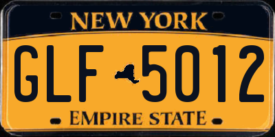 NY license plate GLF5012