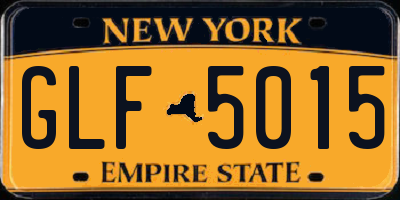 NY license plate GLF5015