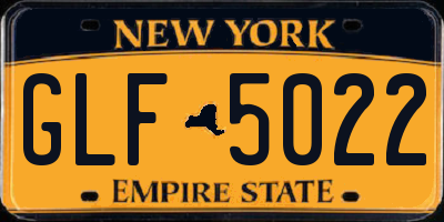 NY license plate GLF5022