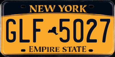 NY license plate GLF5027