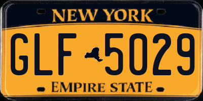 NY license plate GLF5029
